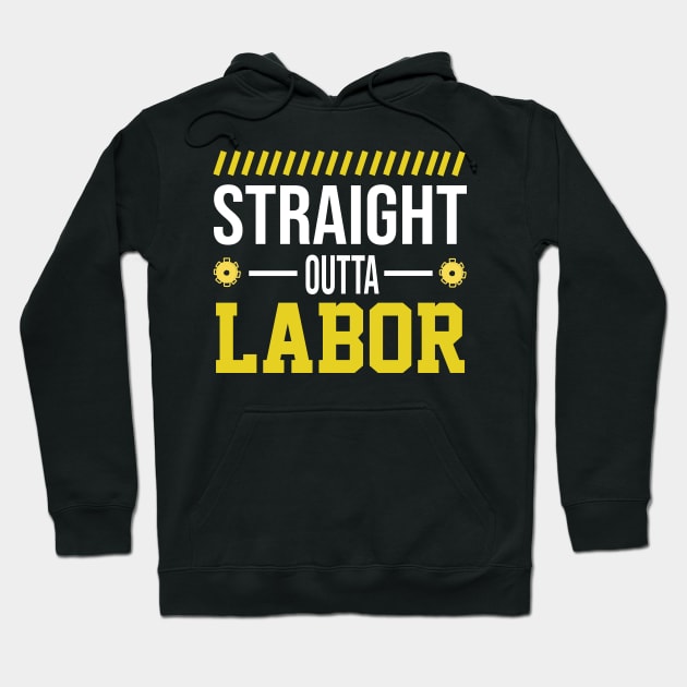 Straight Outta Labor Day Hoodie by luxembourgertreatable